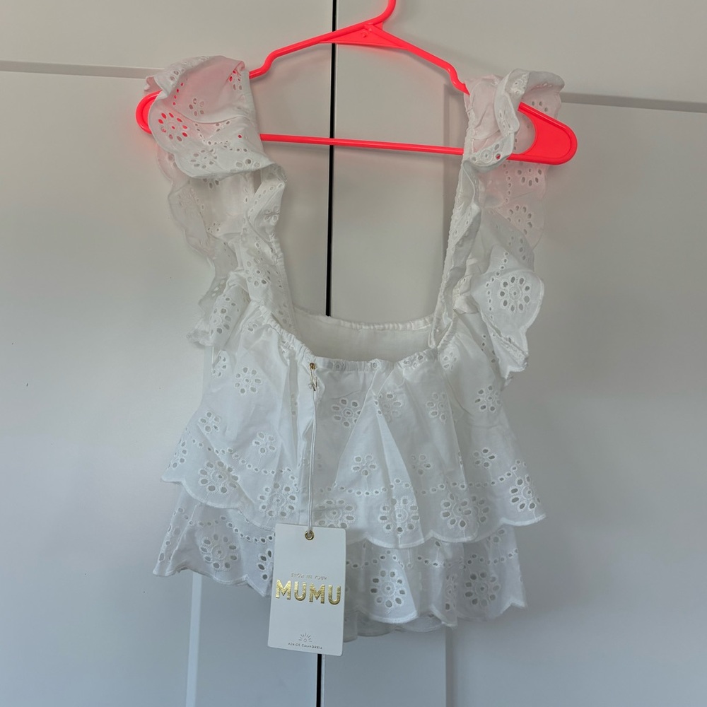 Show me your MuMu white summer top NWT
